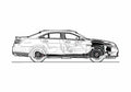 Blueprint Ford Taurus SHO Sedan 2010 A4 Photo Print