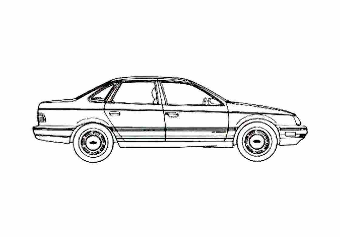 Blueprint Ford Taurus Sedan 1987 A4 Photo Print