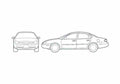 Blueprint Ford Taurus Sedan 1997 A4 Photo Print