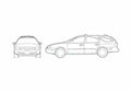 Blueprint Ford Taurus Station Wagon 1997 A4 Photo Print
