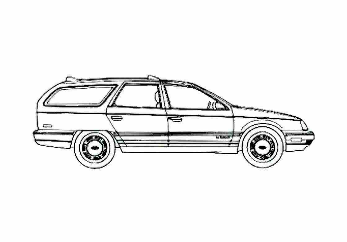 Blueprint Ford Taurus Wagon 1987 A4 Photo Print