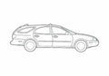 Blueprint Ford Taurus Wagon 2003 A4 Photo Print