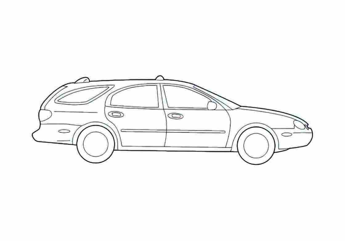 Blueprint Ford Taurus Wagon 2003 A4 Photo Print