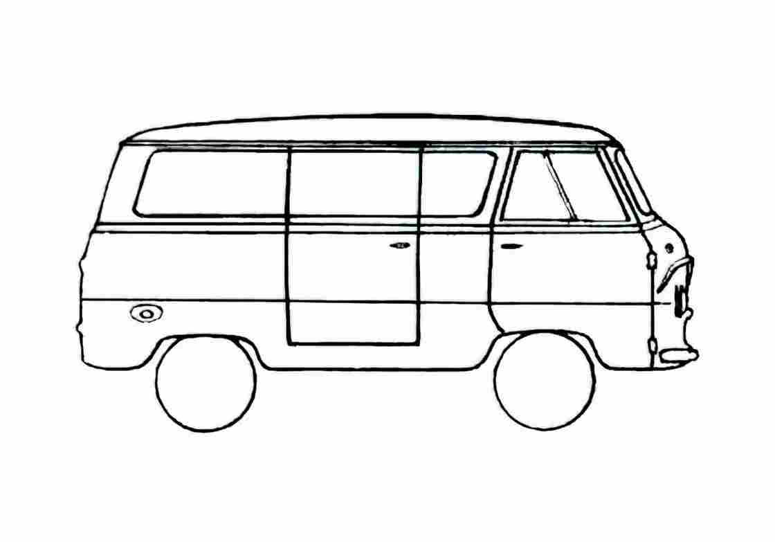 Blueprint Ford Thames 800 Van 1959 A4 Photo Print