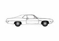 Blueprint Ford Torino 2 door Hard Top Coupe 1970 A4 Photo Print