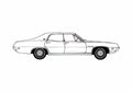 Blueprint Ford Torino Brougham Hard Top Sedan 1970 A4 Photo Print