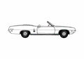 Blueprint Ford Torino GT Convertible Cabriolet 1970 A4 Photo Print
