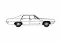 Blueprint Ford Torino Hard Top Sedan 1970 A4 Photo Print