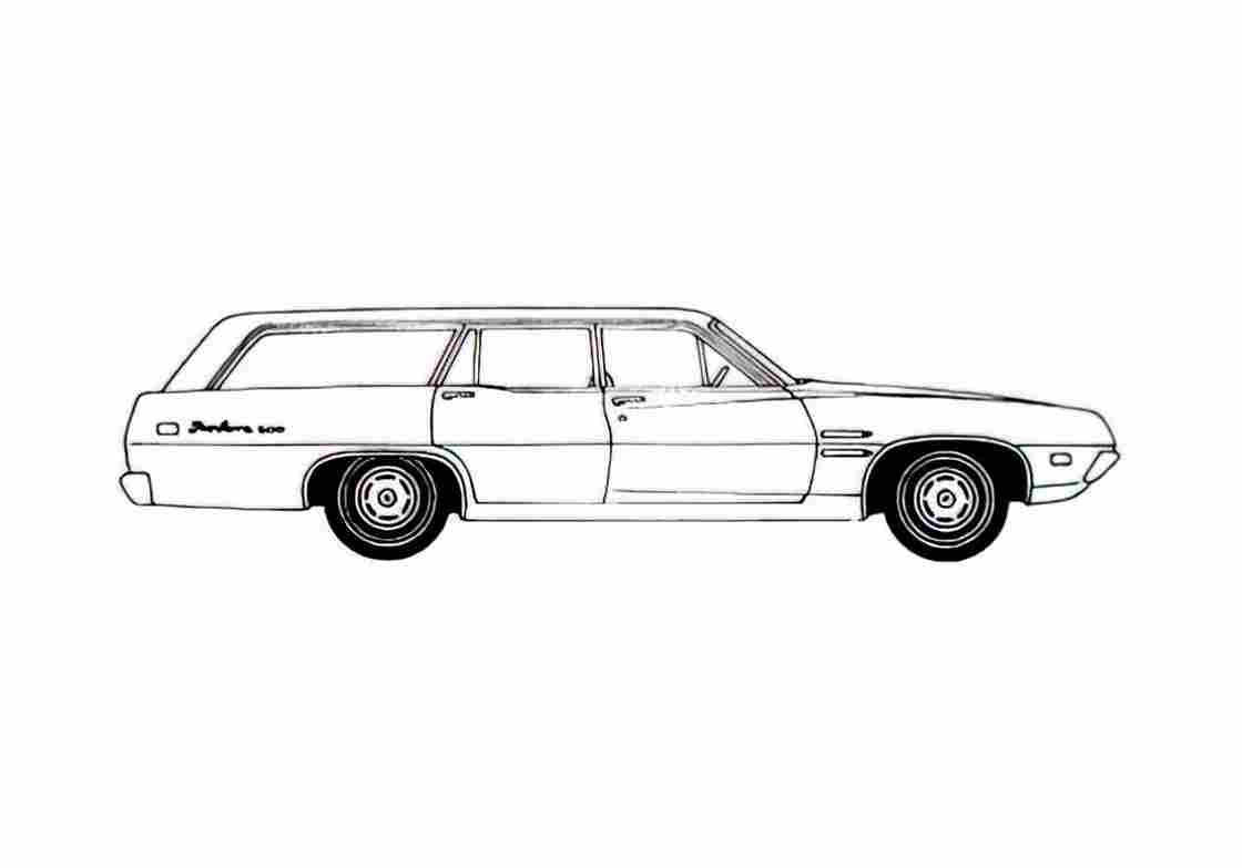 Blueprint Ford Torino Station Wagon 1970 A4 Photo Print