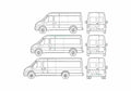 Blueprint Ford Tourneo Van 2005 A4 Photo Print