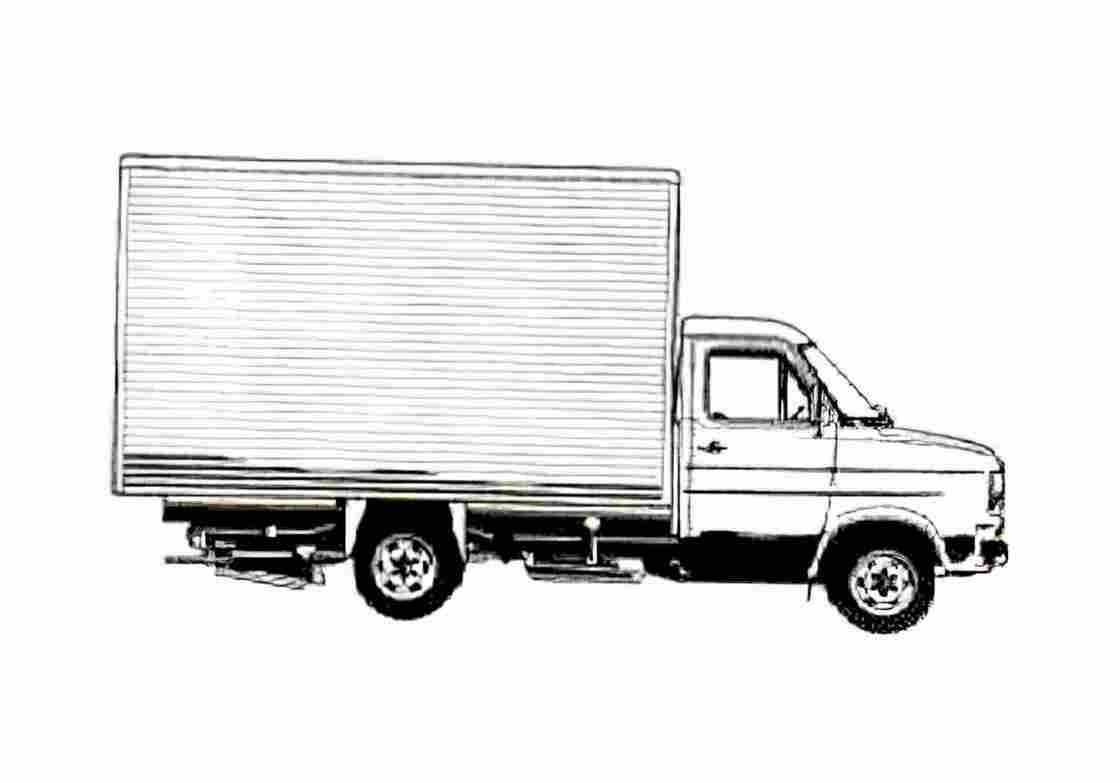 Blueprint Ford Transit Box LWB Van 1978 A4 Photo Print