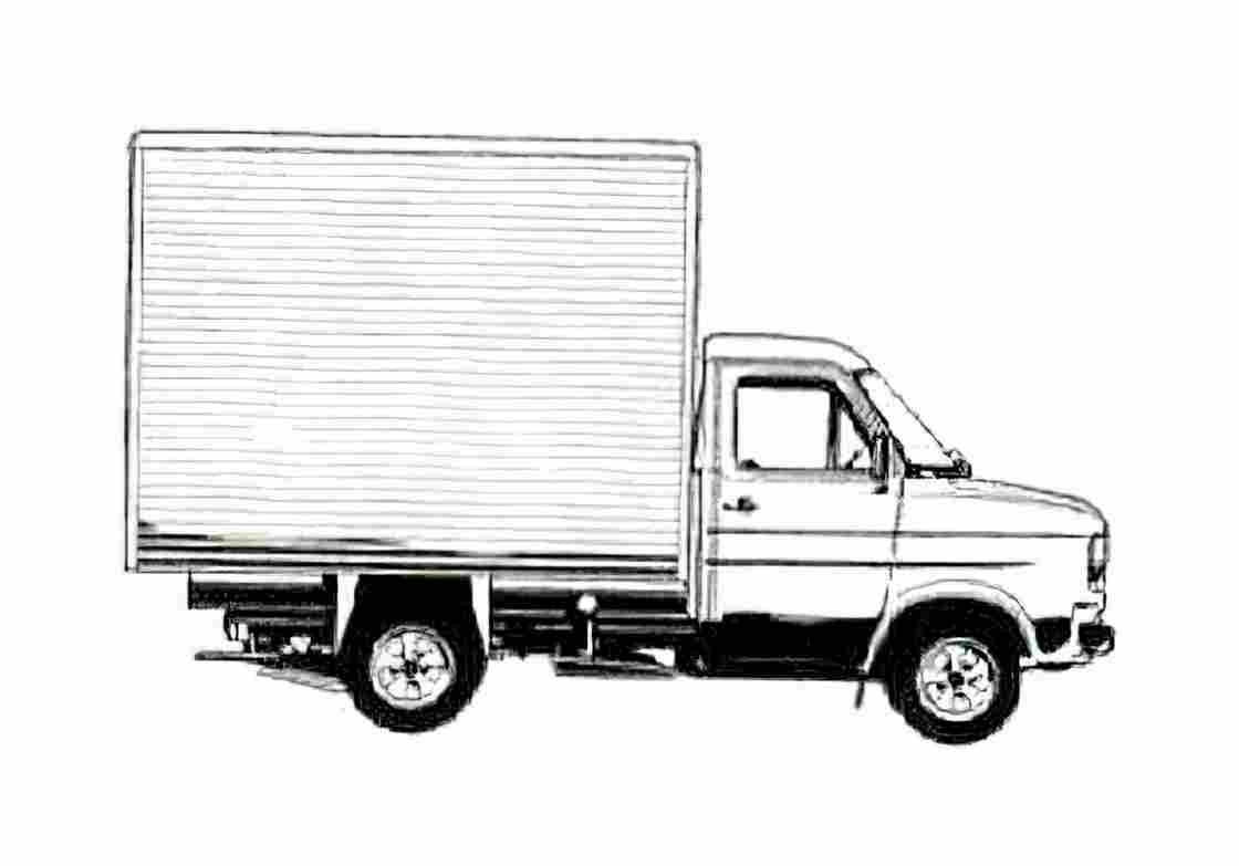 Blueprint Ford Transit Box Van 1978 A4 Photo Print
