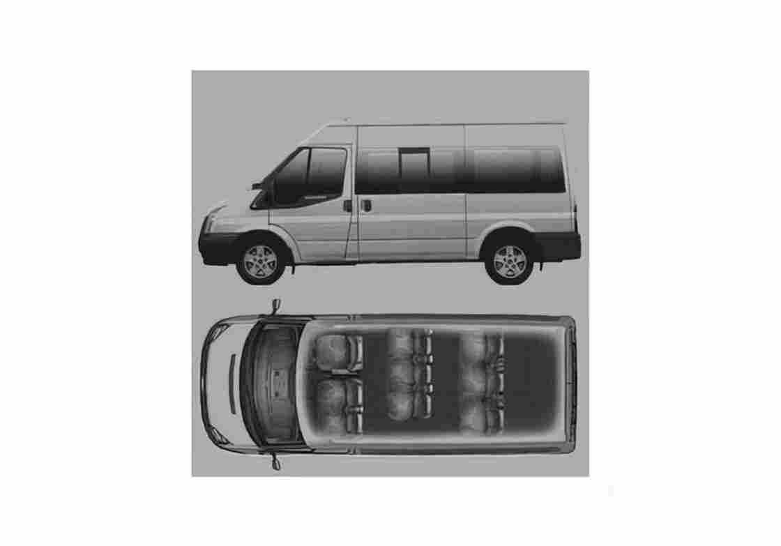 Blueprint Ford Transit Bus 2008 A4 Photo Print