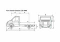 Blueprint Ford Transit Chassis Cab SWB Truck 2008 A4 Photo Print