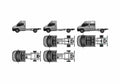 Blueprint Ford Transit Chassis Truck 2008 A4 Photo Print