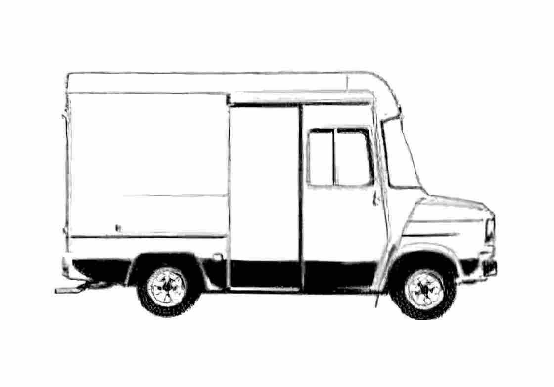 Blueprint Ford Transit Delivery Van 1978 A4 Photo Print