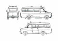 Blueprint Ford Transit Fire Van 1980 A4 Photo Print