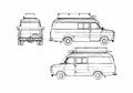 Blueprint Ford Transit Fire Van 1982 A4 Photo Print