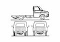Blueprint Ford Transit SIA Chassis LWB Truck 1981 A4 Photo Print