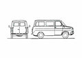Blueprint Ford Transit SIA Kombi SWB Van 1981 A4 Photo Print