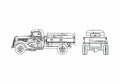Blueprint Ford Truck 1937 A4 Photo Print