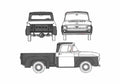 Blueprint Ford Truck Pick up 1958 A4 Photo Print