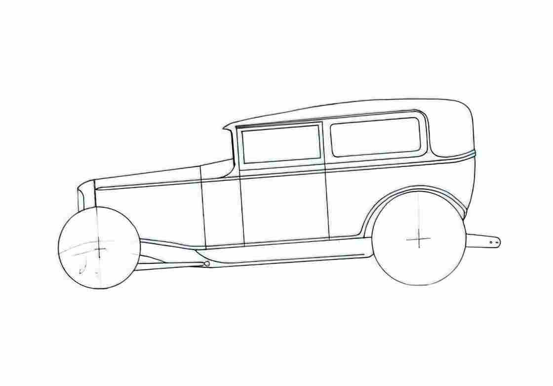 Blueprint Ford Tudor Sedan 1931 A4 Photo Print