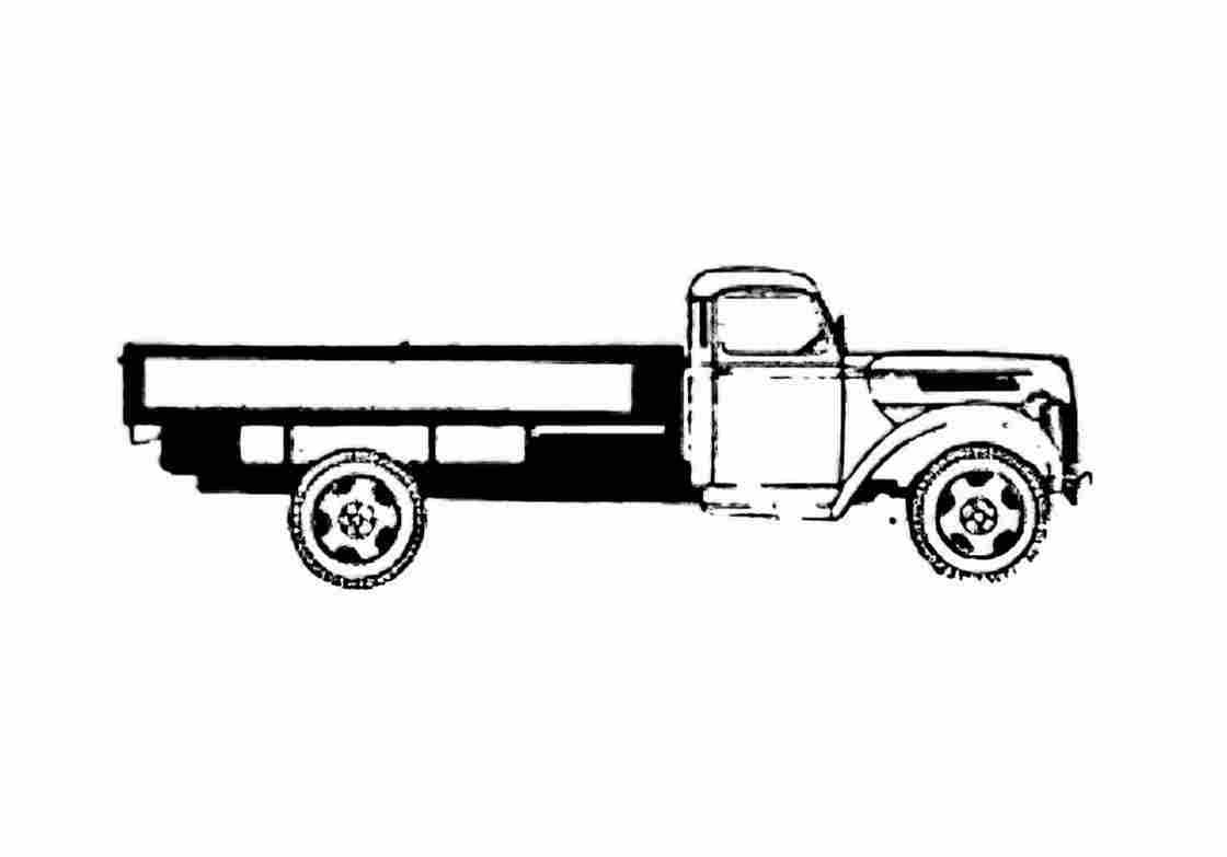 Blueprint Ford V 3000S Truck 1948 A4 Photo Print