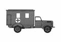 Blueprint Ford V3000 Ambulance Van A4 Photo Print