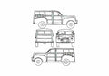Blueprint Ford V8 Station Wagon 1941 A4 Photo Print
