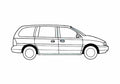 Blueprint Ford Windstar Minivan 1987 A4 Photo Print
