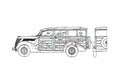Blueprint Ford Woodie Wagon 1937 A4 Photo Print
