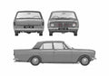 Blueprint Ford Zephyr 6 Mk III Sedan 1962 A4 Photo Print