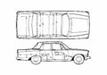 Blueprint Ford Zephyr Mk III Sedan 1964 A4 Photo Print