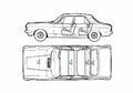 Blueprint Ford Zephyr Mk IV Sedan 1967 A4 Photo Print