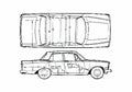 Blueprint Ford Zephyr Sedan 1963 A4 Photo Print