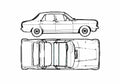 Blueprint Ford Zephyr Sedan 1969 A4 Photo Print