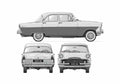 Blueprint Ford Zodiac Mk II 206E Sedan 1959 A4 Photo Print