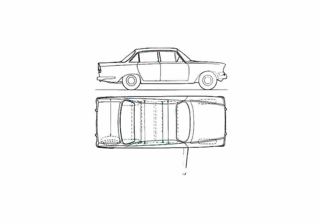 Blueprint Ford Zodiac Mk III Sedan 1964 01 A4 Photo Print