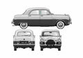 Blueprint Ford Zodiac Sedan 1951 A4 Photo Print