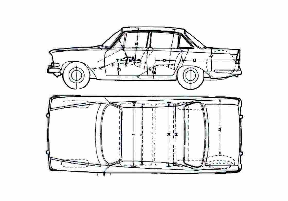 Blueprint Ford Zodiac Sedan 1964 A4 Photo Print