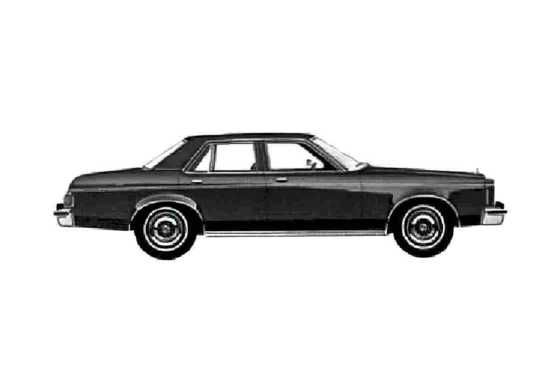 Blueprint Ford granada Sedan 1980 A4 Photo Print