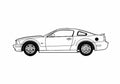 Blueprint Ford mustang Coupe 2005 A4 Photo Print