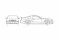 Blueprint Ford mustang Sedan 2005 A4 Photo Print