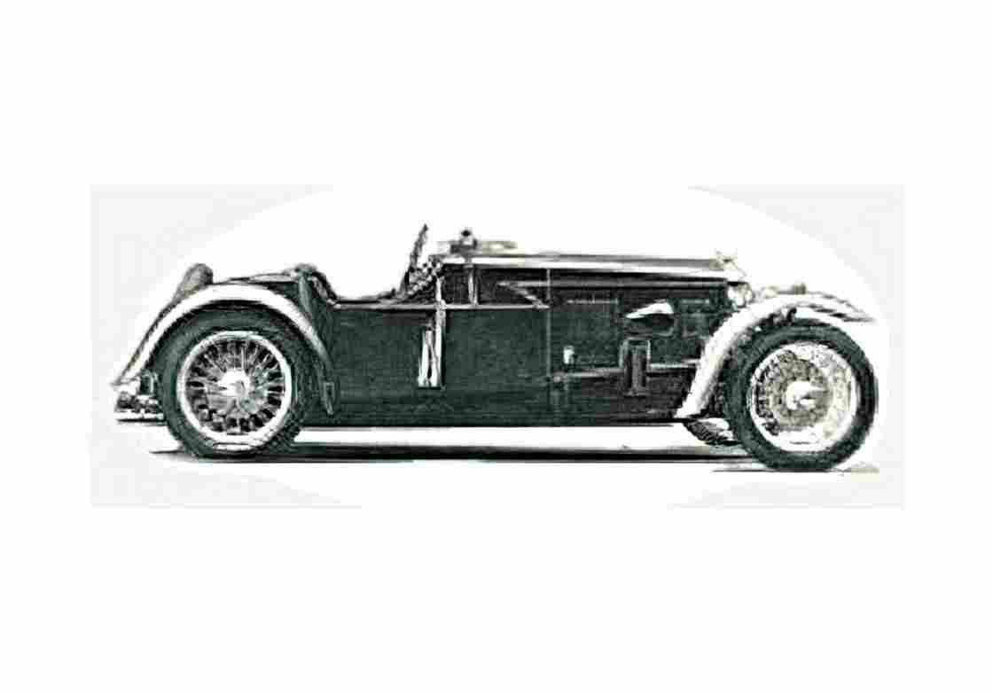 Blueprint Frazer Nash Falcon Cabriolet 1936 A4 Photo Print