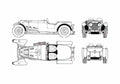 Blueprint Frazer Nash TT Replica Roadster 1932 A4 Photo Print