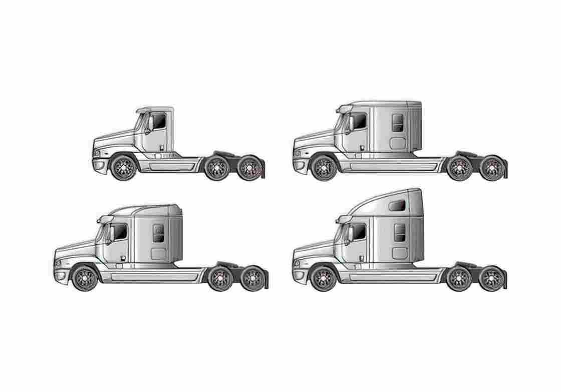 Blueprint Freightliner Century Class Truck 2005 A4 Photo Print