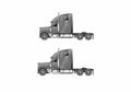 Blueprint Freightliner Classic XL Truck 2005 A4 Photo Print