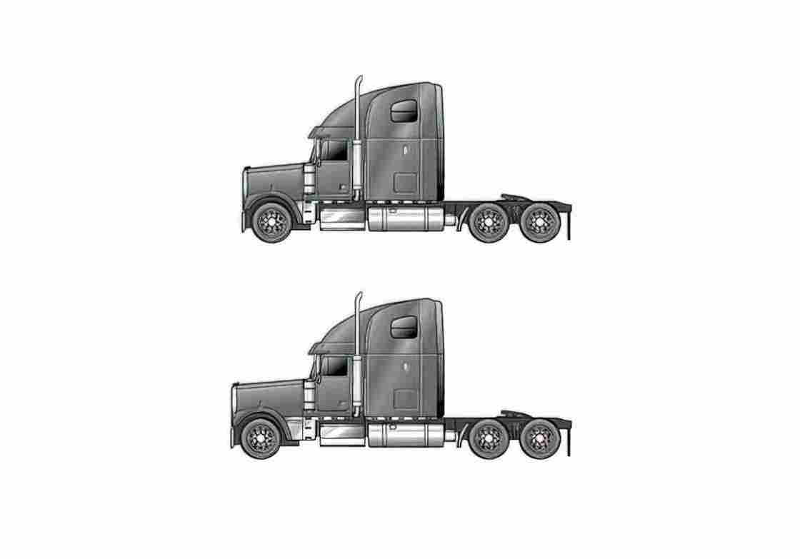 Blueprint Freightliner Classic XL Truck 2005 A4 Photo Print