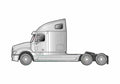 Blueprint Freightliner Columbia HR Truck 2005 A4 Photo Print